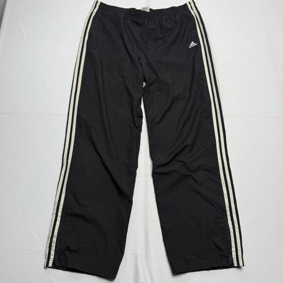 Adidas Black Track Pants With White Stripes Size Large - Picture 1 of 7